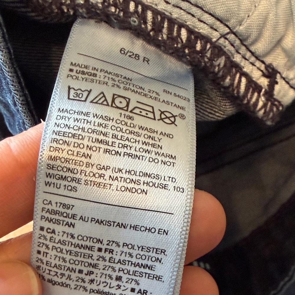 GAP Factory Dark Blue Wide Leg Jeans - Picture 6 of 6
